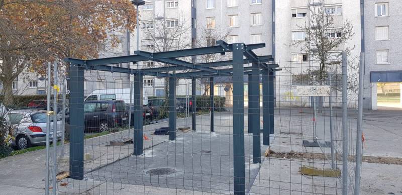 Réalisation de 6 locaux poubelles en structure métallique dans une résidence à Pierre Bénite