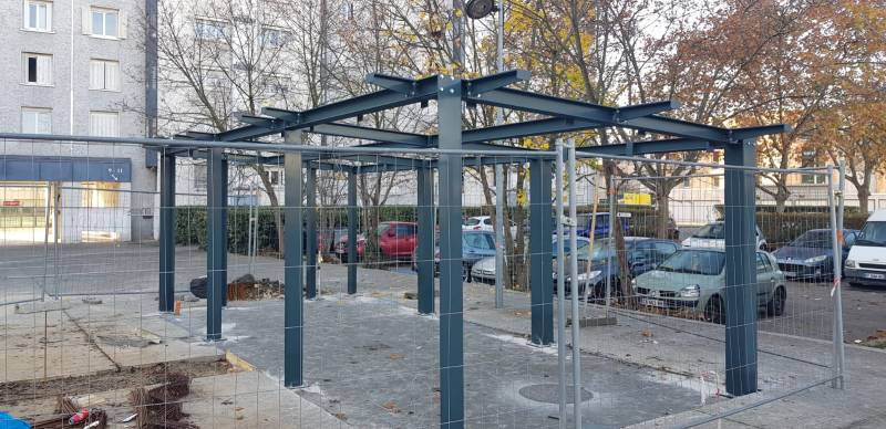 Réalisation de 6 locaux poubelles en structure métallique dans une résidence à Pierre Bénite