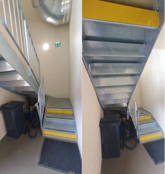 Aménagement sur mesure d'espaces de coworking avec deux escaliers à Lyon