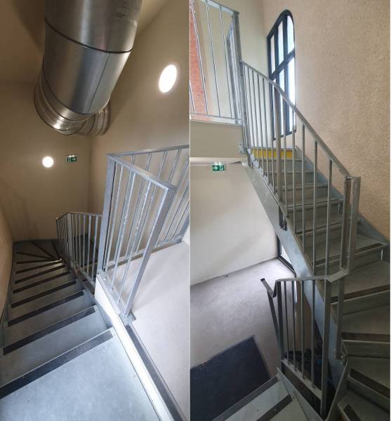 Aménagement sur mesure d'espaces de coworking avec deux escaliers à Lyon