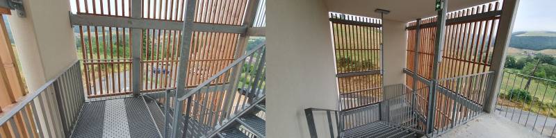 Fabrication de plusieurs escaliers métalliques extérieurs sur mesure pour une maison médicale spécialisée à Claveisolles